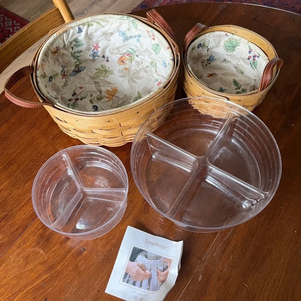Vintage‎ Longaberger Handwoven Baskets Set of 2